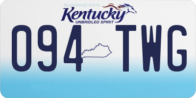 KY license plate 094TWG