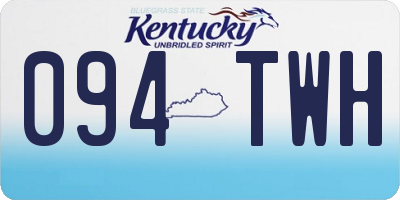 KY license plate 094TWH