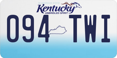 KY license plate 094TWI