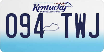 KY license plate 094TWJ