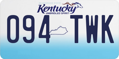 KY license plate 094TWK