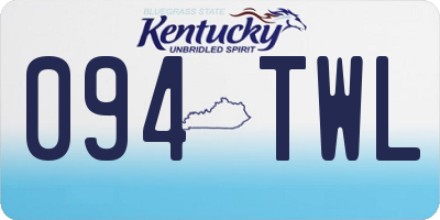 KY license plate 094TWL