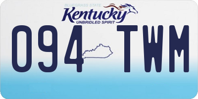 KY license plate 094TWM