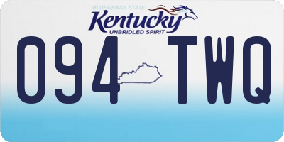 KY license plate 094TWQ