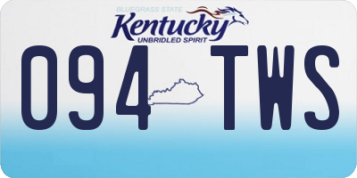 KY license plate 094TWS