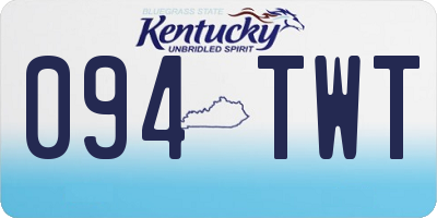 KY license plate 094TWT