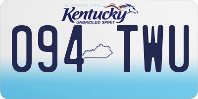 KY license plate 094TWU