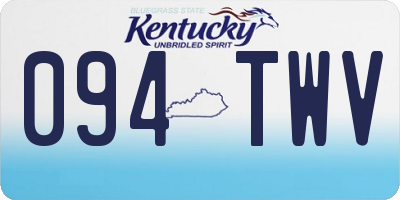 KY license plate 094TWV