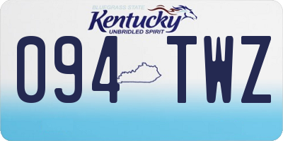 KY license plate 094TWZ