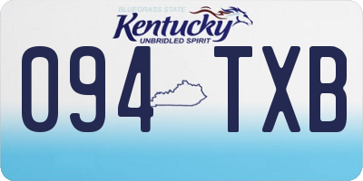 KY license plate 094TXB