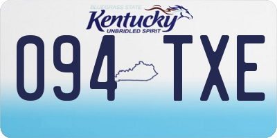 KY license plate 094TXE