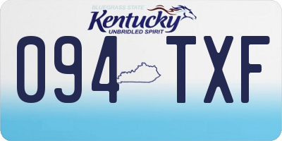 KY license plate 094TXF