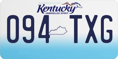 KY license plate 094TXG