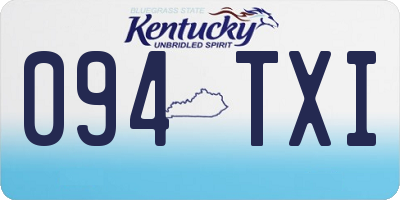 KY license plate 094TXI