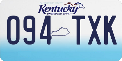 KY license plate 094TXK
