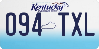 KY license plate 094TXL