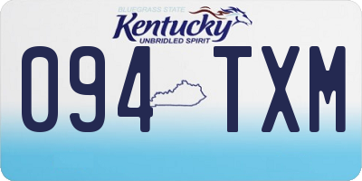 KY license plate 094TXM