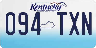 KY license plate 094TXN