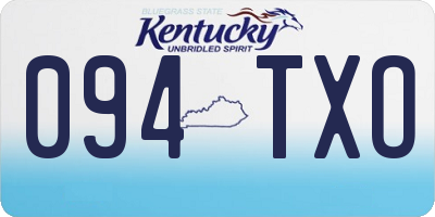 KY license plate 094TXO