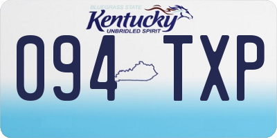 KY license plate 094TXP
