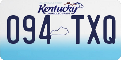 KY license plate 094TXQ