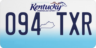 KY license plate 094TXR