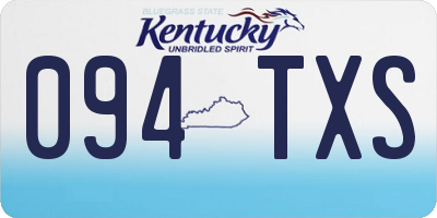 KY license plate 094TXS