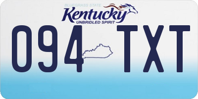 KY license plate 094TXT