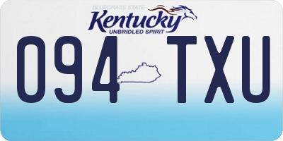 KY license plate 094TXU