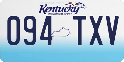 KY license plate 094TXV