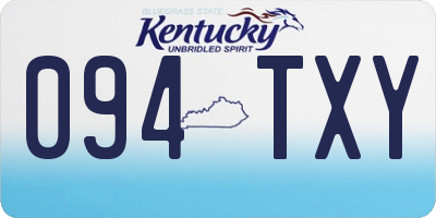 KY license plate 094TXY
