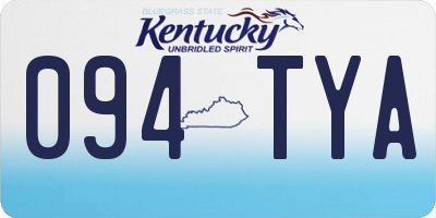 KY license plate 094TYA