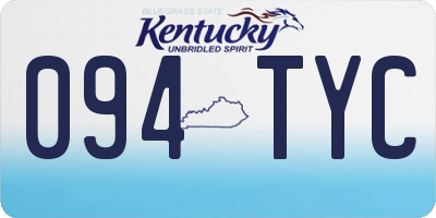 KY license plate 094TYC