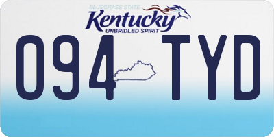 KY license plate 094TYD