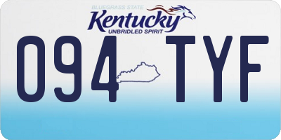 KY license plate 094TYF