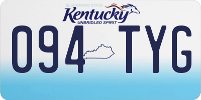 KY license plate 094TYG