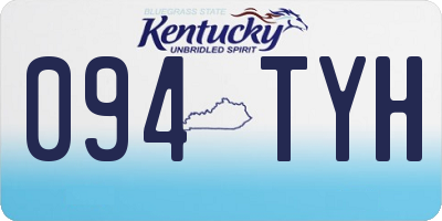 KY license plate 094TYH