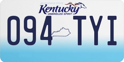 KY license plate 094TYI