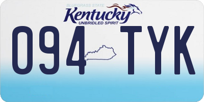 KY license plate 094TYK