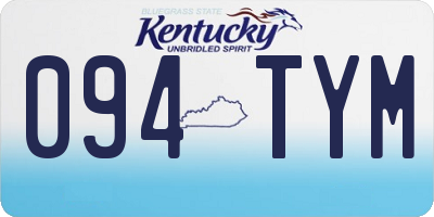 KY license plate 094TYM