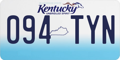 KY license plate 094TYN