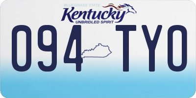 KY license plate 094TYO