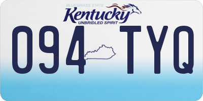 KY license plate 094TYQ