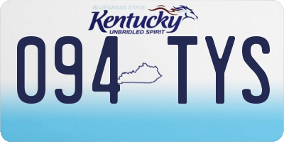 KY license plate 094TYS
