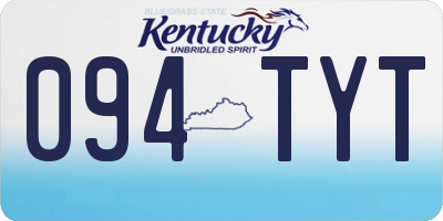 KY license plate 094TYT