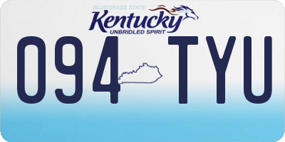 KY license plate 094TYU