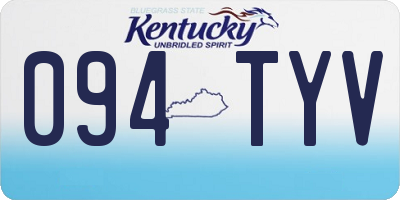 KY license plate 094TYV