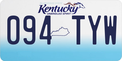 KY license plate 094TYW