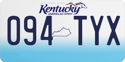 KY license plate 094TYX