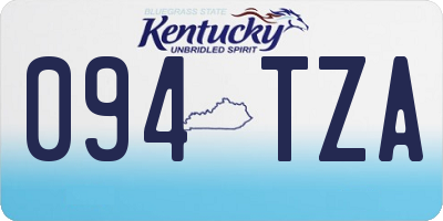 KY license plate 094TZA